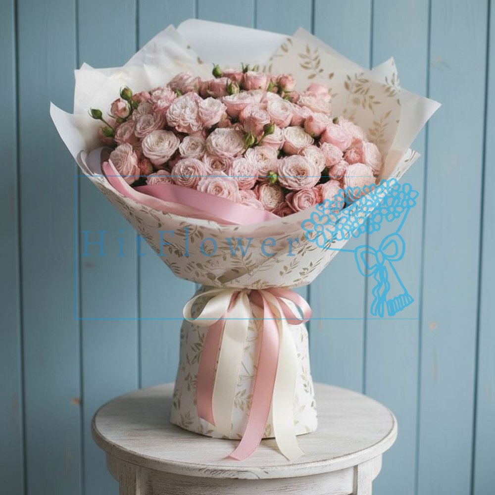 Букет роз Розовая пенка